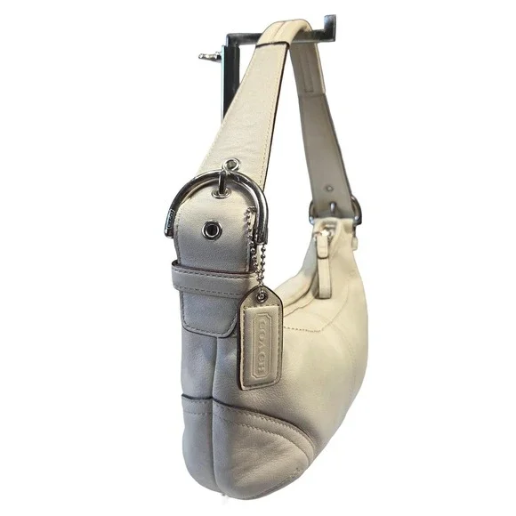 Y2k Coach 9541 Cream Leather Mini Soho Hobo Shoulder Bag Purse 2000s Vtg Bratz